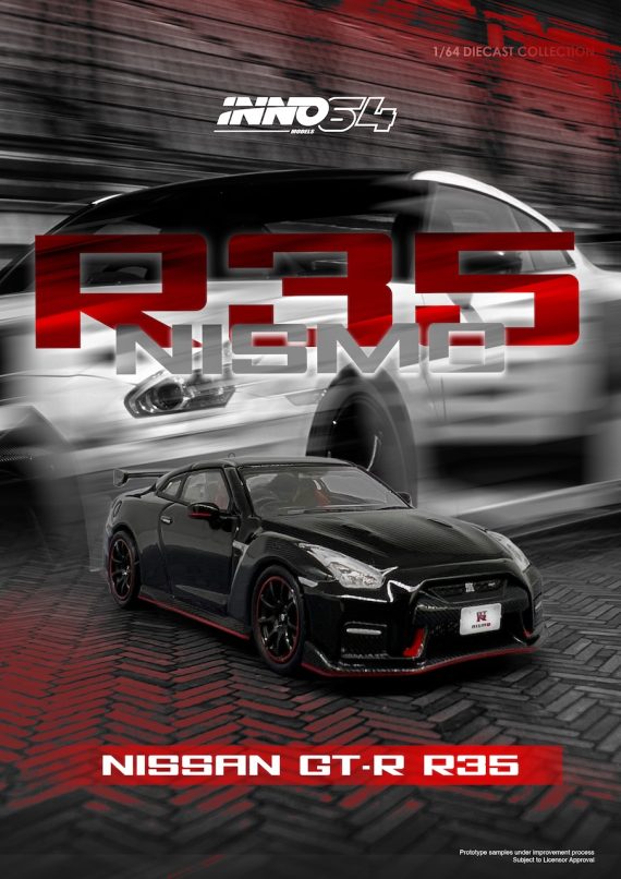 INNO64 1:64 NISSAN GT-R (R35) NISMO Black IN64-KPGC10-FM1971