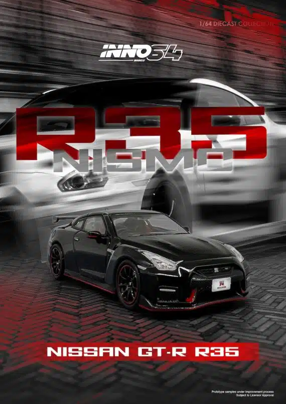 INNO64 1:64 NISSAN GT-R (R35) NISMO Black IN64-KPGC10-FM1971