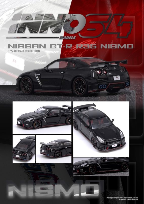 INNO64 1:64 NISSAN GT-R (R35) NISMO Black IN64-KPGC10-FM1971