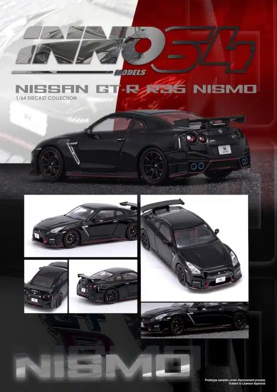 INNO64 1:64 NISSAN GT-R (R35) NISMO Black IN64-KPGC10-FM1971