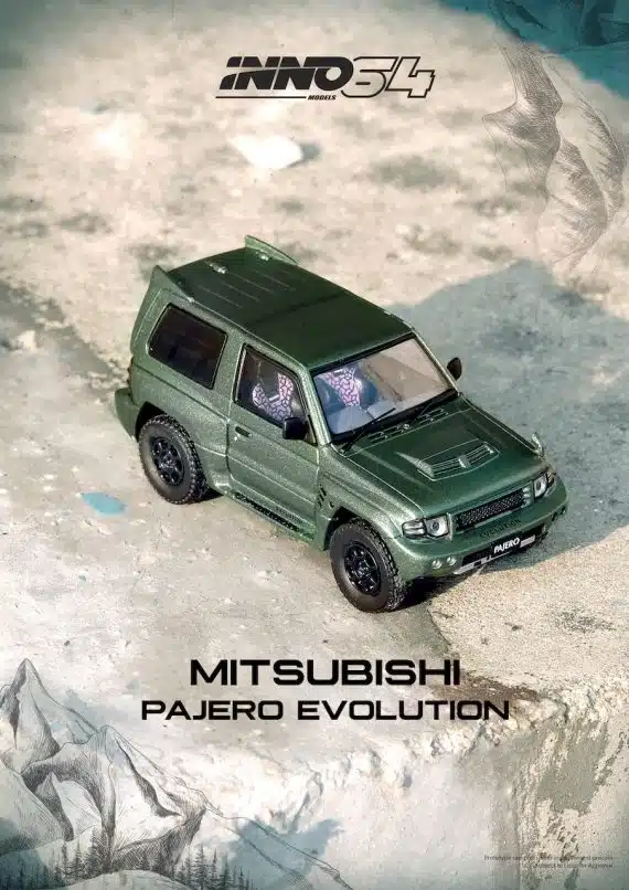 INNO64 1:64 MITSUBISHI PAJERO EVOLUTION Satin Green IN64-EVOP-SGRE