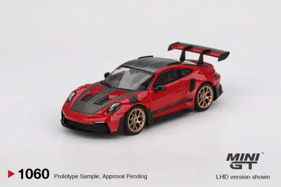 MINI GT No.1060 Porsche 911 (992) GT3 RS Weissach Package Guards Red MGT01060