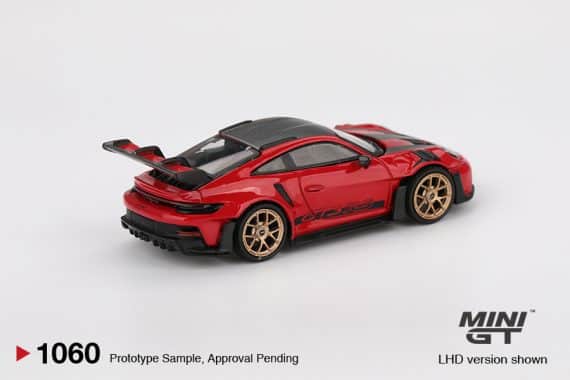 MINI GT No.1060 Porsche 911 (992) GT3 RS Weissach Package Guards Red MGT01060