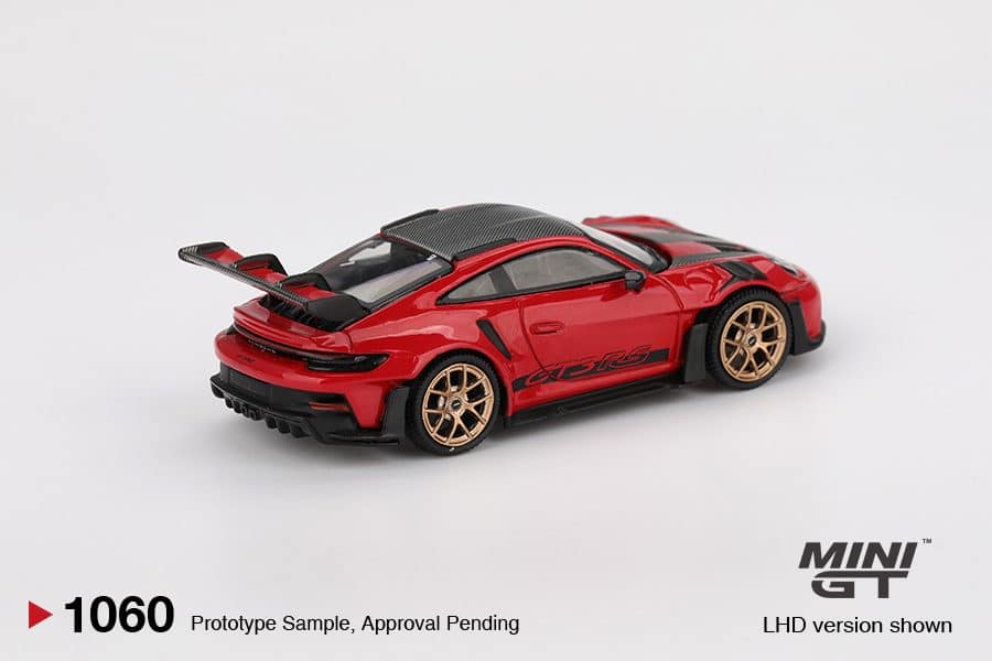 MINI GT No.1060 Porsche 911 (992) GT3 RS Weissach Package Guards Red MGT01060