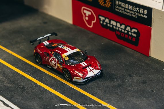 Tarmac Works 1:64 HOBBY64 Ferrari 488 GT3 Macau GT Cup - FIA GT World Cup 2023 Harmony Racing Chen Weian T64-072-23MGP52