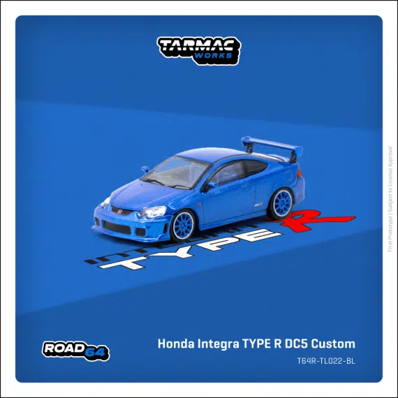 Tarmac Works 1:64 ROAD64 Honda Integra TYPE R DC5 Custom Blue Metallic T64R-TL022-BL