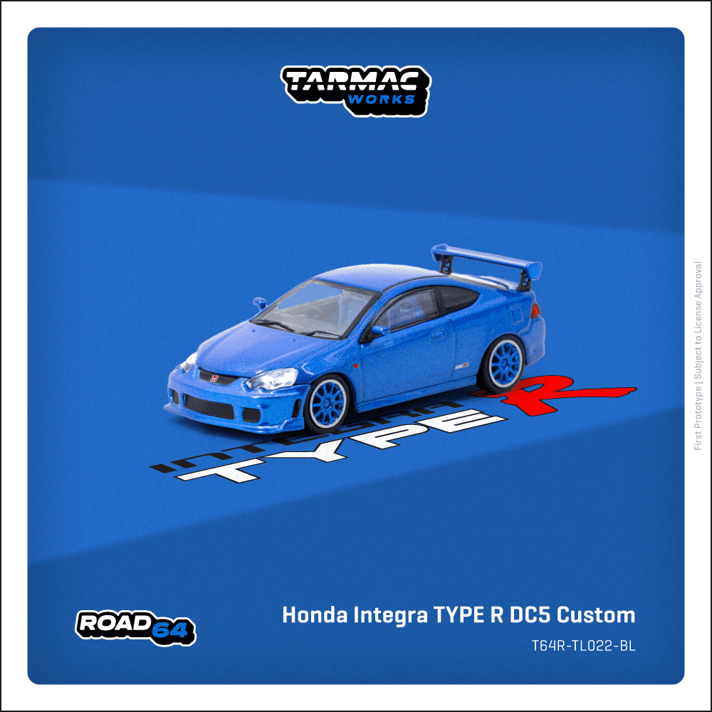 Tarmac Works 1:64 ROAD64 Honda Integra TYPE R DC5 Custom Blue Metallic T64R-TL022-BL
