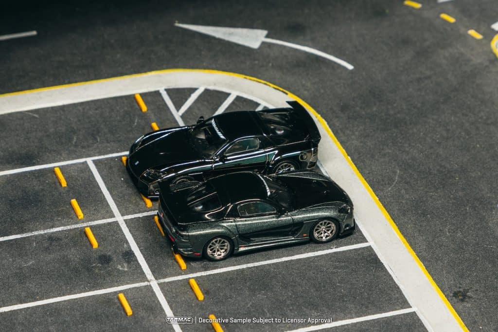 Tarmac Works 1:64 GLOBAL64 Mazda RX-7 VeilSide Fortune7 Grey metallic / Black T64G-075-GY