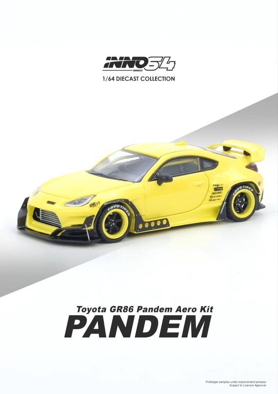 INNO64 1:64 TOYOTA GR86 "PANDEM" Yellow IN64-GR86P-YELLOW
