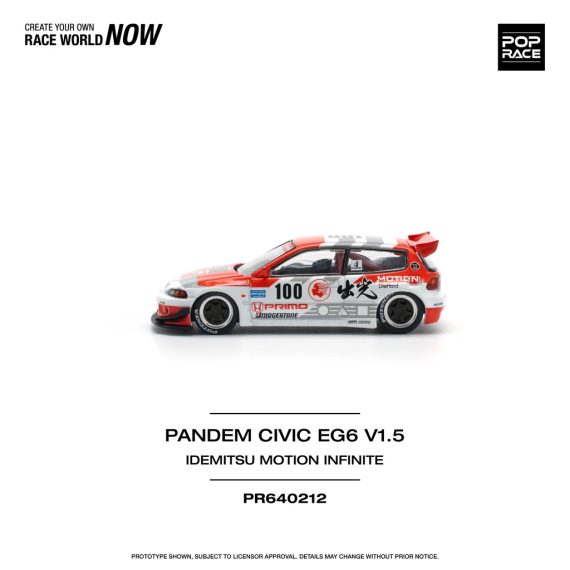 POPRACE 1:64 Pandem Civic EG6 PR640212