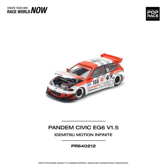 POPRACE 1:64 Pandem Civic EG6 PR640212