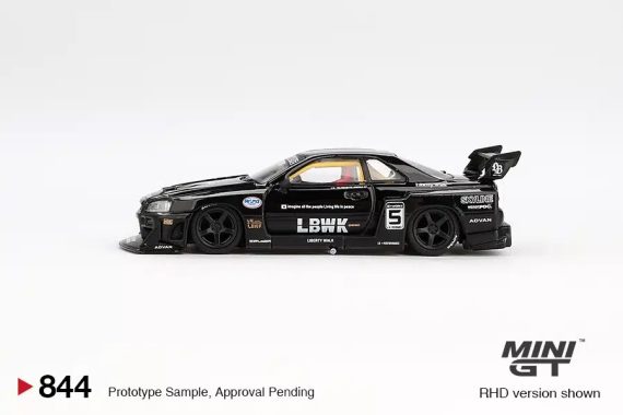 MINI GT No.844 Nissan LB-ER34 Super Silhouette SKYLINE Black / Blister Packaging MGT00844