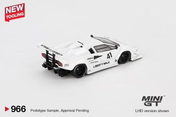 MINI GT No.966 Lamborghini Countach LB-WORKS White 2024 Tokyo Auto Salon / Blister Packaging MGT00966-BL