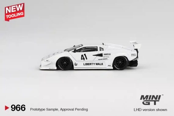 MINI GT No.966 Lamborghini Countach LB-WORKS White 2024 Tokyo Auto Salon / Blister Packaging MGT00966-BL