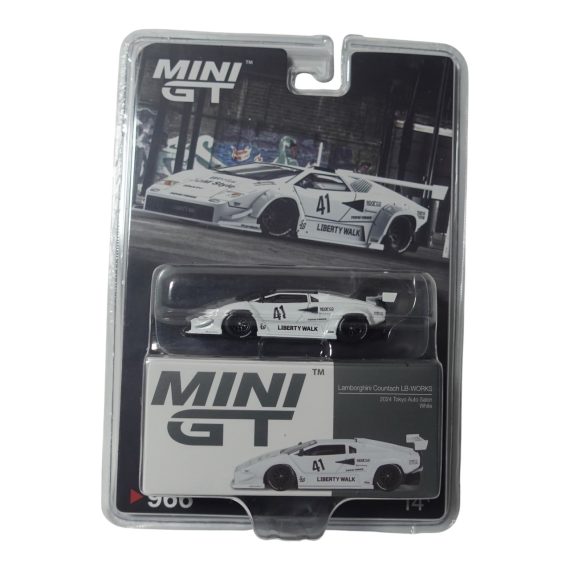 MINI GT No.966 Lamborghini Countach LB-WORKS White 2024 Tokyo Auto Salon / Blister Packaging MGT00966-BL