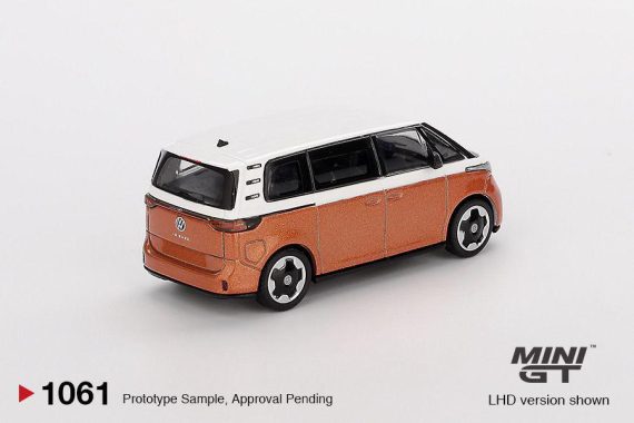 MINI GT No.1061 Volkswagen ID.Buzz Candy White / Energetic Orange MGT01061