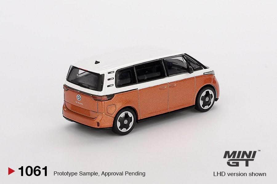 MINI GT No.1061 Volkswagen ID.Buzz Candy White / Energetic Orange MGT01061