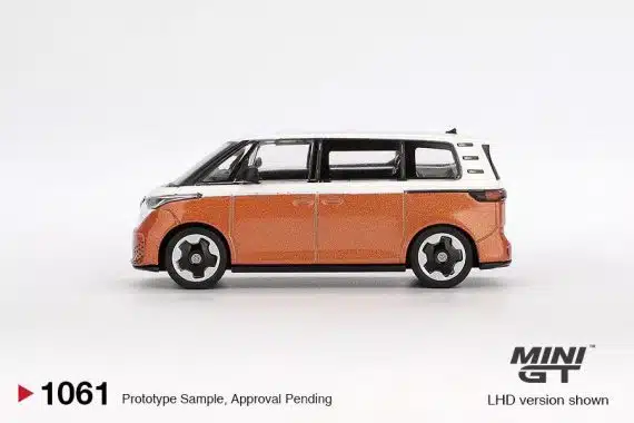 MINI GT No.1061 Volkswagen ID.Buzz Candy White / Energetic Orange MGT01061