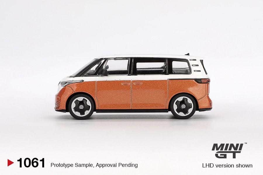 MINI GT No.1061 Volkswagen ID.Buzz Candy White / Energetic Orange MGT01061