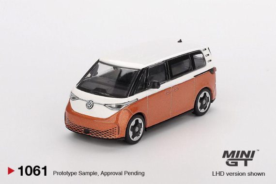 MINI GT No.1061 Volkswagen ID.Buzz Candy White / Energetic Orange MGT01061