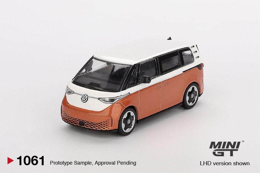 MINI GT No.1061 Volkswagen ID.Buzz Candy White / Energetic Orange MGT01061