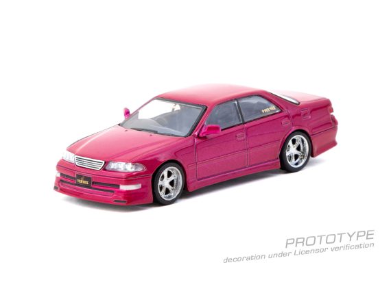 Tarmac Works 1:64 GLOBAL64 VERTEX Toyota Mark II JZX100 Red Metallic T64G-024-RE