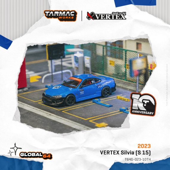 Tarmac Works 1:64 GLOBAL64 VERTEX Silvia (S 15) Tarmac Works 10th Anniversary T64G-023-10TH