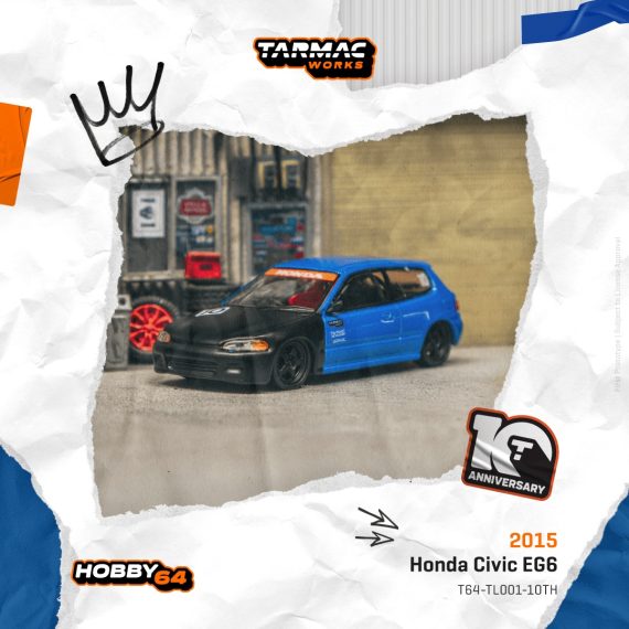 Tarmac Works 1:64 HOBBY64 Honda Civic EG6 Tarmac Works 10th Anniversary T64-TL001-10TH