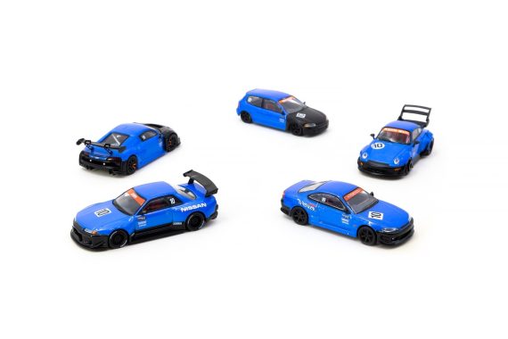 Tarmac Works 1:64 Tarmac Works 10th Anniversary Box Set 5 Model Cars + Trading Cards Combo Set T64-BOXSET-10TH