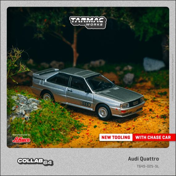 Tarmac Works 1:64 Audi Quattro Silver T64S-025-SL