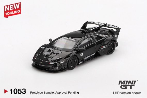 MINI GT No.1053 Lamborghini LB-Silhouette WORKS MURCIELAGO GT Evo Black MGT01053