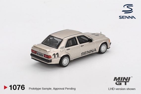 MINI GT No.1076 Mercedes-Benz 190 E 2.3-16 #11 Ayrton Senna 1984 Nürburgring Race of Champions w/ Figure MGT01076