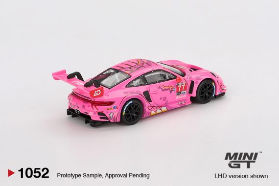 MINI GT No.1052 Porsche 911 GT3 R #77 AO Racing 2024 IMSA ROAD AMERICA MGT01052