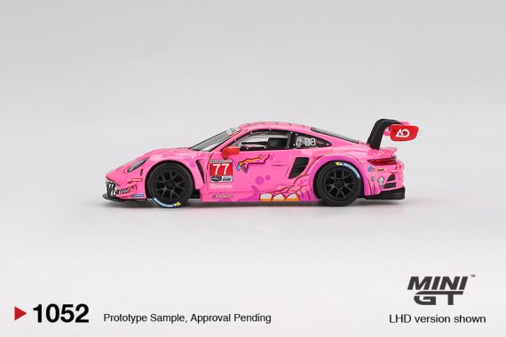 MINI GT No.1052 Porsche 911 GT3 R #77 AO Racing 2024 IMSA ROAD AMERICA MGT01052